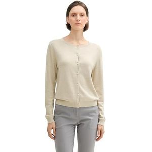 TOM TAILOR Cardigan voor dames, 25955 - Dusty Beige Melange, XL