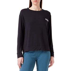 HUGO Vrouwen Unite_LS-Shirt Pyjama_Longsleeve, Black1, L, zwart 1, L
