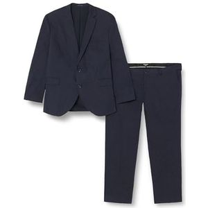 JACK & JONES Jprriviera Linen Suit Slim Fit Sn Pls pak voor heren, Donker Navy/Pasvorm: slim fit, 68 Grote maten