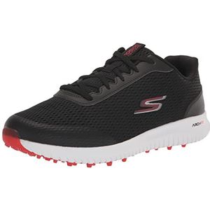 Skechers Max Fairway 3 Arch Fit Spikeless golfschoen sneakers voor heren, zwart/rood., 42.5 EU