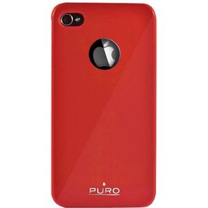 Puro ipc4glassred hard case kunststof voor iPhone 4 rood
