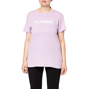 hummel Dames Hmlgo bomulds logo T-shirt Kvinde S/S T-shirt, Mauve, XL EU