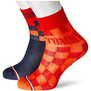 Tommy Hilfiger CLSSC Sock Kindersokken, uniseks, oranje/rood, 31