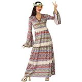 Atosa Hippie-kostuum voor dames, bruin, volwassenen, Meerkleurig, M