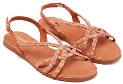 Gioseppo - Wiota - Sandalen - Glanzende Raffia Bandjes - Leren Zool