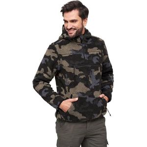 Brandit Teddyfleece worker trui, camouflage (dark camo), XXL