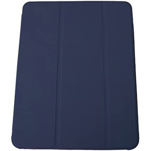 Compatibel met iPad (10,2 inch) tabletbeschermhoes, Y-vormige vouwtas met pensleuf, diepblauw