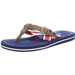s.Oliver Casual slippers voor dames, Blauwe Blau Vlag 461, 40 EU
