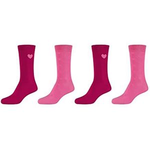 Camano Dames Online Women ca-Soft Hearts 4-pack sokken, Phlox roze, 39/42, roze, 35 EU