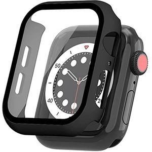 25 PCS Hard Case Compatibel voor Horloge 40mm met Ingebouwde Gehard Glas Screen Protector Dunne Bumper Volledige Dekking Bubble Gratis Dekking voor Horloge Serie SE/6/5/4-Black