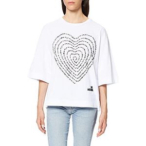 Love Moschino Womens T-Shirt, Optical White, 46