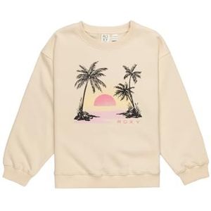 Roxy - Kid's Morning Hike Terry Trui - Beige - 80% Katoen, 20% Polyester