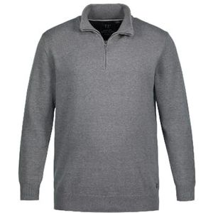 JP1880 - Trui - Grijs Gemêleerd - Katoen - Schipperskraag