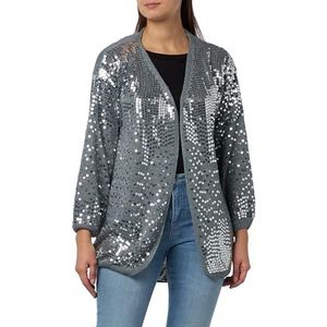 NALLY Dames gebreide jas 11119500-NA02, grijs zilver, M/L, grijs/zilver, M/L