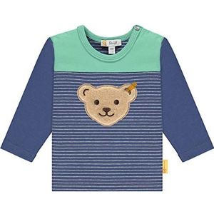 Steiff Baby-jongens T-shirt met lange mouwen voor kleine kinderen, Deep Cobalt, 56 cm