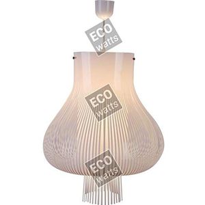 Hanglamp, E27, max. 40 W, lampenkap, PVC, wit, buiten/binnen, kabel, PVC, lengte 100 cm, wit