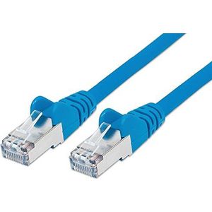 PremiumCord Netwerkkabel, Ethernet, LAN & patchkabel CAT6a, 10 Gbit/s, S/FTP PIMF afscherming, AWG 26/7, 100% Cu, snel flexibel en robuust RJ45-kabel, blauw, 1,5 m