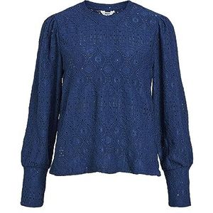 Object Dames Objfeodora L/S Top Noos Blouse, Estate Blue, S