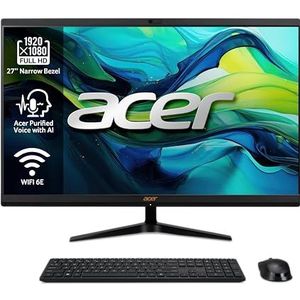 Acer Aspire C27-1800 All-in-One PC met 27 inch FHD LED LCD (Intel Core i5-12450H, 16 GB DDR4, 1024 GB SSD, draadloos toetsenbord/draadloze muis) - Windows 11 Home