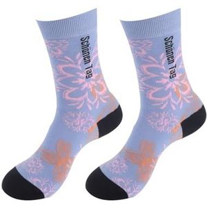 LILY MAJA 2 paar, uniseks katoenen sneaker sportsokken kalf sokken, kleurrijke casual sokken met patroon (model S306, EU35-39), lila, 35/39 EU
