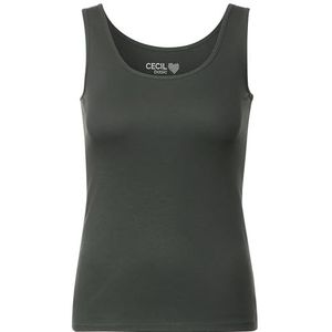 Cecil Basic top voor dames, effen kleur, sterk kaki, XL