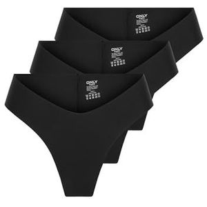 Only Dames Onltracy V Cut Cheeky Letter 3-Pack Acc, zwart, x_l (3-pack), zwart, x_l