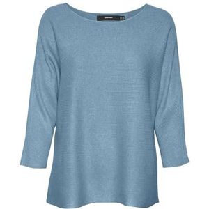 VERO MODA Gebreide trui voor dames, Bonnie Blue/Detail:w. Melange, XL