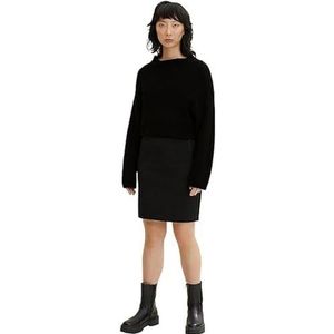 TOM TAILOR Dames Basic rok met zakken 1034015, 30281 - Evident Anthracite Melange, 32