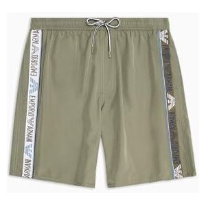 Emporio Armani Logotape Swim Bermuda Militair Groen, Militair Groen