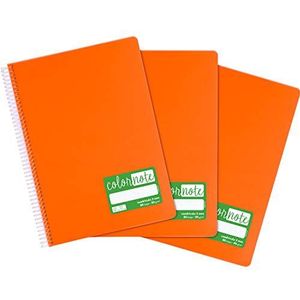 Grafoplás 98527552 notitieblok, 3 mm, A4, omslag van polypropyleen, 80 vellen, 90 g/m², oranje, serie ColorNote