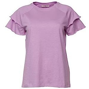 edc by ESPRIT Dames 063CC1K301 T-shirt, 505/VIOLET, S, 505/violet, S