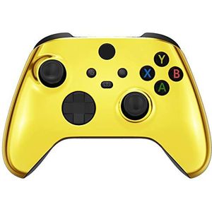 eXtremeRate Voorkant Cover voor Xbox Series X S Controller,Vervanging Custom Shell Case Faceplate voor Xbox Series X S Controller Model 1914(Zonder Controller)-Chroom Goud