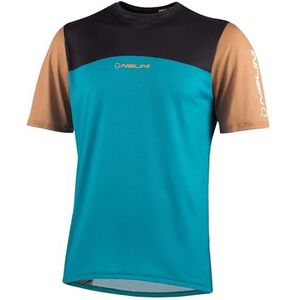 NALINI 03105901100C001.10 MTB Heren T-Shirt Black/Torquoise XXL, zwart/torquoise, XXL