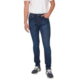 Trendyol Skinny jeans voor heren, marineblauw, 29, marineblauw, 29W