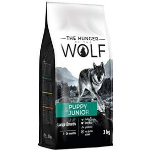 The Hunger of the Wolf Hondenvoer voor puppy's en jonge honden, grote rassen, droogvoer met hoog gevogeltevlees, 3 kg