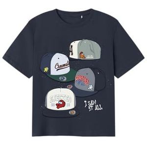 Nkmalbi Amongus Ss Nreg Top Sky, navy blazer, 158-164