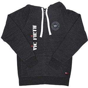 Vic Firth Logo Charcoal Grey Zip Up Hoodie - Size XS