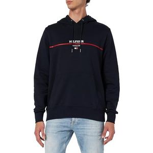 Tommy Hilfiger Heren HILFIGER STREEP TERRY HOODY Pullover Hoodie, Desert Sky, XS, woestijn hemel, XS