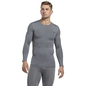 Reebok Heren WOR LS COMP TEE Other Shirts, CDGRY6, S