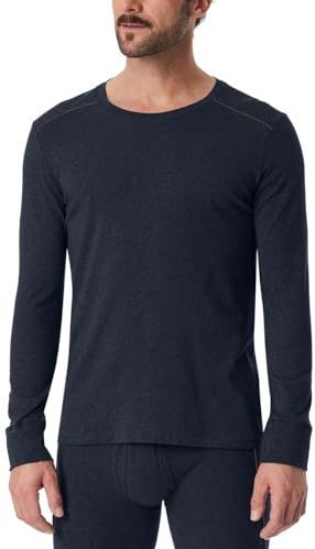 Schiesser - T-shirt - Blauw - 183141 - Mannen - Lange Mouwen
