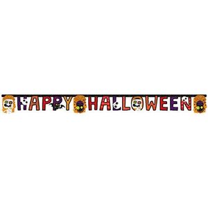 Amscan 999245 Partyketting Halloween Kids, afmetingen 180 x 15 cm, Happy Halloween, hangdecoratie, themafeest, carnaval