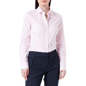 seidensticker dames bloes Bügelfreie, taillierte Hemdbluse für eine feminine Silhouette und optimalen Tragekomfort – Langarm – 100% Baumwolle, roze (roze 45). , 40