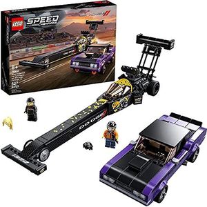 LEGO Speed Champions Mopar Dodge//SRT Top Fuel Dragster and 1970 Dodge Challenger T/A 76904 Building Toy; New 2021 (627 Pieces)