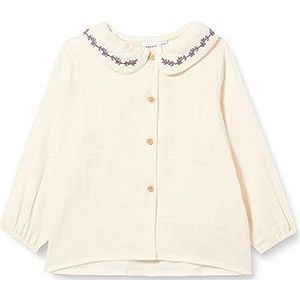 NAME IT Nmflofine Ls shirt voor meisjes, Botercrème., 110 cm