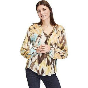 Betty & Co Riga 3 blouse voor dames, natuur/geel, 40, Natuur/Geel, 66