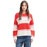 TOM TAILOR - Damestrui - Wit Rood Roze Streep - Model 37179