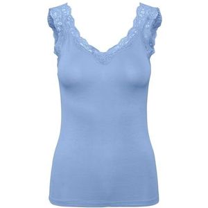 PIECES Pcbarbera Lace Noos Bc Top voor dames, Hydrangea., S