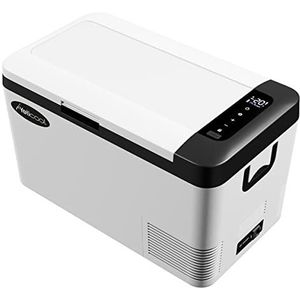 YetiCool WX25 Koelbox, koelbox, mini-draagbare elektrische koelbox met compressor, 12/24 V DC voor auto, vrachtwagen, boot en stopcontact met USB-aansluiting, -20 °C - 20 °C, wit