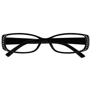Zwarte Diamonte Stijl Bijziend Afstand Bril Ontwerper Stijl Vrouwen Dames M93-1 -1,50