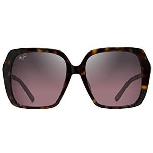 Maui Jim Poolside W/Polarizedplus2 gepatenteerde vierkante zonnebril, schildpad, 55/18/140